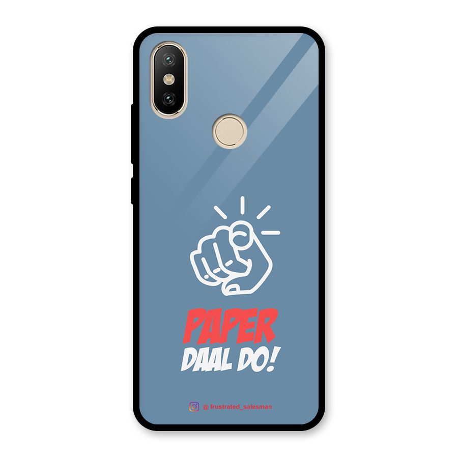 Paper Daal Do SteelBlue Glass Back Case for Redmi A2