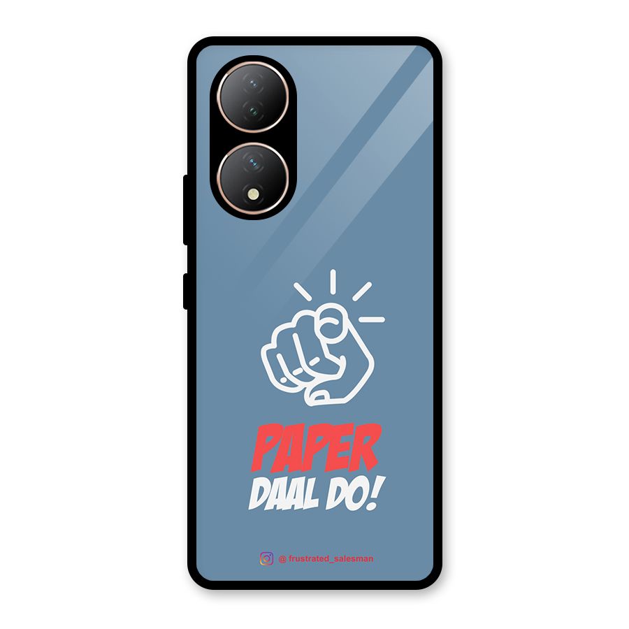 Paper Daal Do SteelBlue Glass Back Case for Vivo Y100A