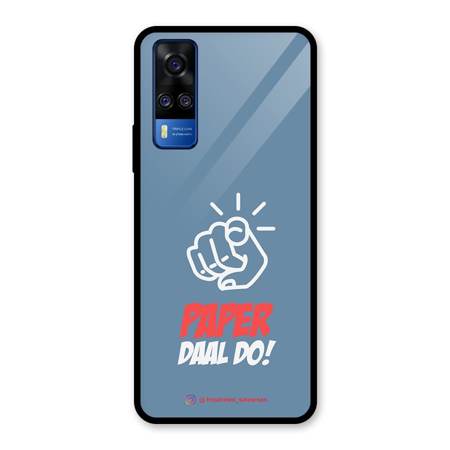 Paper Daal Do SteelBlue Glass Back Case for Vivo Y31