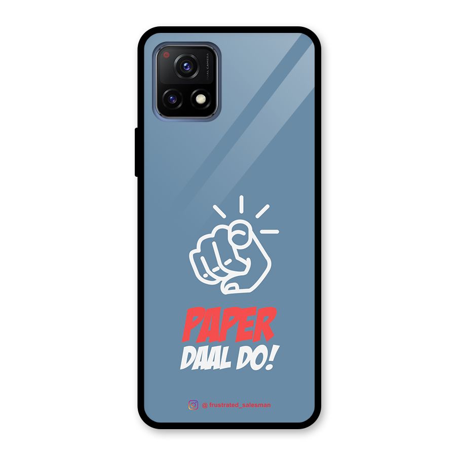 Paper Daal Do SteelBlue Glass Back Case for Vivo Y72 5G