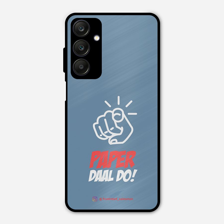 Paper Daal Do SteelBlue Metal Back Case for Galaxy A25 5G