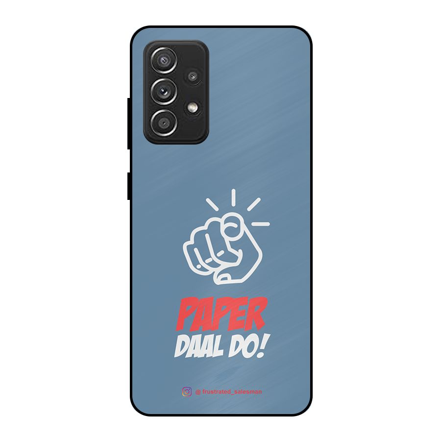 Paper Daal Do SteelBlue Metal Back Case for Galaxy A52