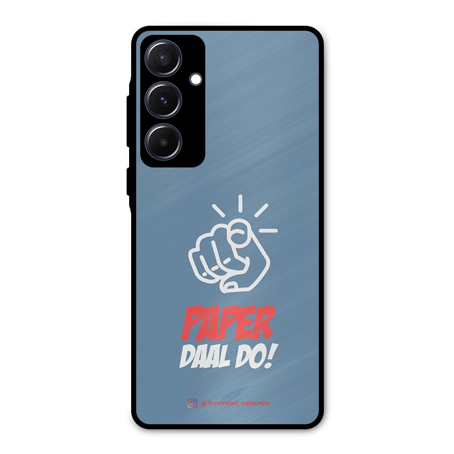 Paper Daal Do SteelBlue Metal Back Case for Galaxy A55