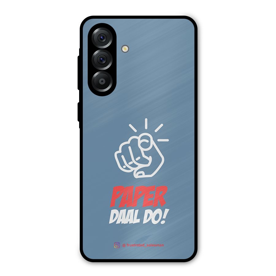Paper Daal Do SteelBlue Metal Back Case for Galaxy A56