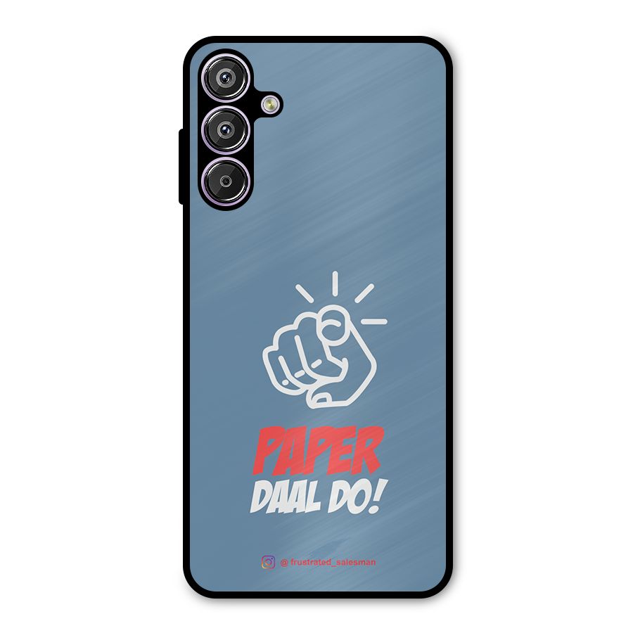 Paper Daal Do SteelBlue Metal Back Case for Galaxy F15
