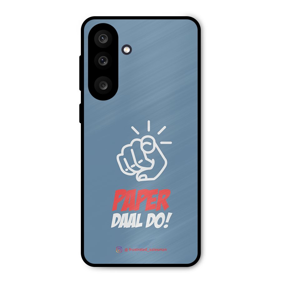 Paper Daal Do SteelBlue Metal Back Case for Galaxy F56