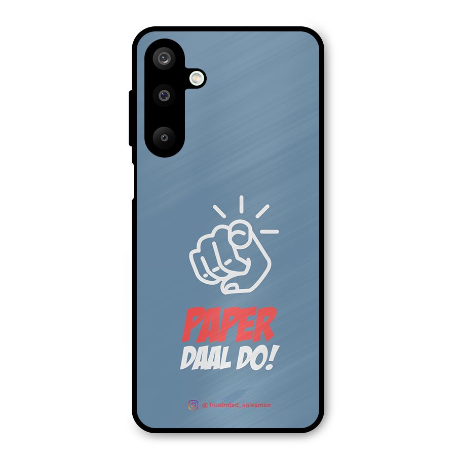 Paper Daal Do SteelBlue Metal Back Case for Galaxy M16