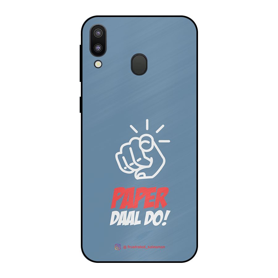 Paper Daal Do SteelBlue Metal Back Case for Galaxy M20