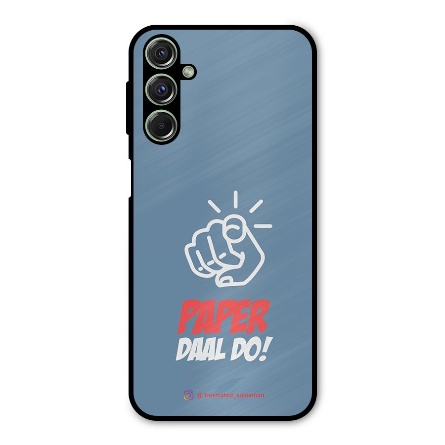 Paper Daal Do SteelBlue Metal Back Case for Galaxy M34