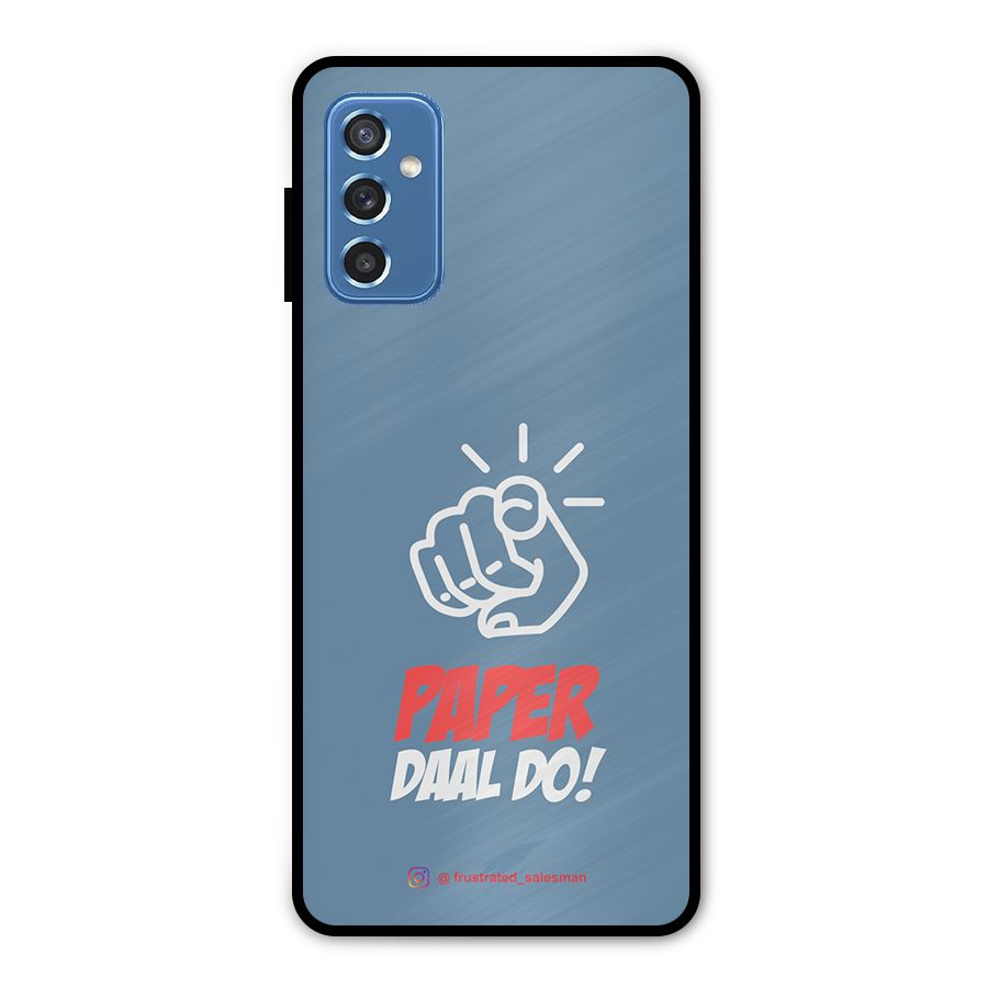 Paper Daal Do SteelBlue Metal Back Case for Galaxy M52 5G