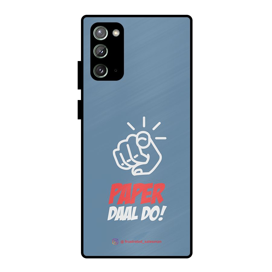 Paper Daal Do SteelBlue Metal Back Case for Galaxy Note 20