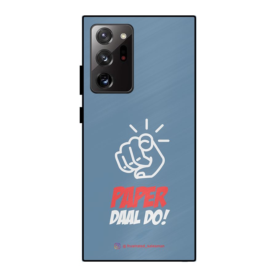 Paper Daal Do SteelBlue Metal Back Case for Galaxy Note 20 Ultra