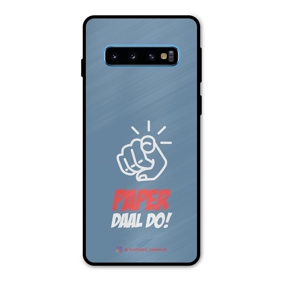 Paper Daal Do SteelBlue Metal Back Case for Galaxy S10
