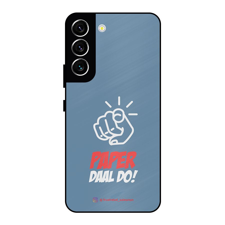 Paper Daal Do SteelBlue Metal Back Case for Galaxy S22 5G