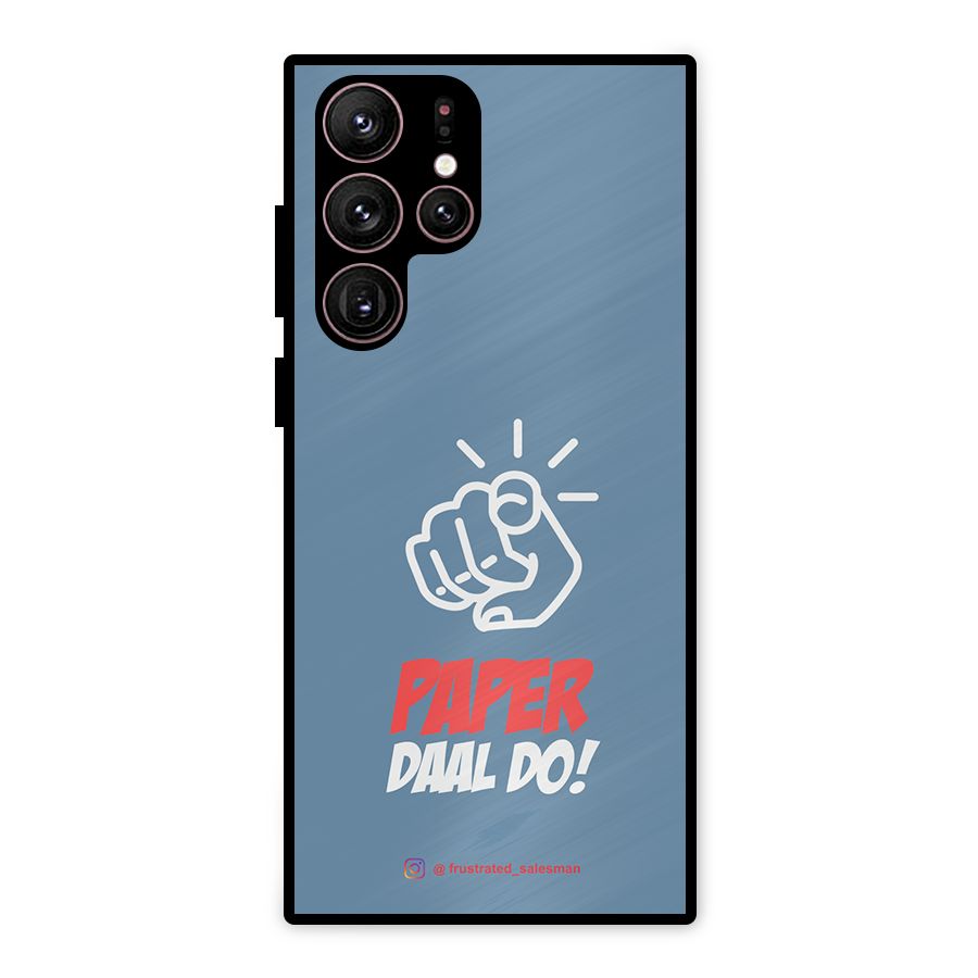 Paper Daal Do SteelBlue Metal Back Case for Galaxy S22 Ultra 5G