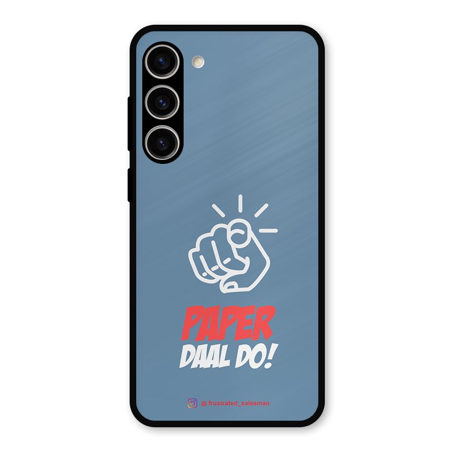 Paper Daal Do SteelBlue Metal Back Case for Galaxy S23 Plus