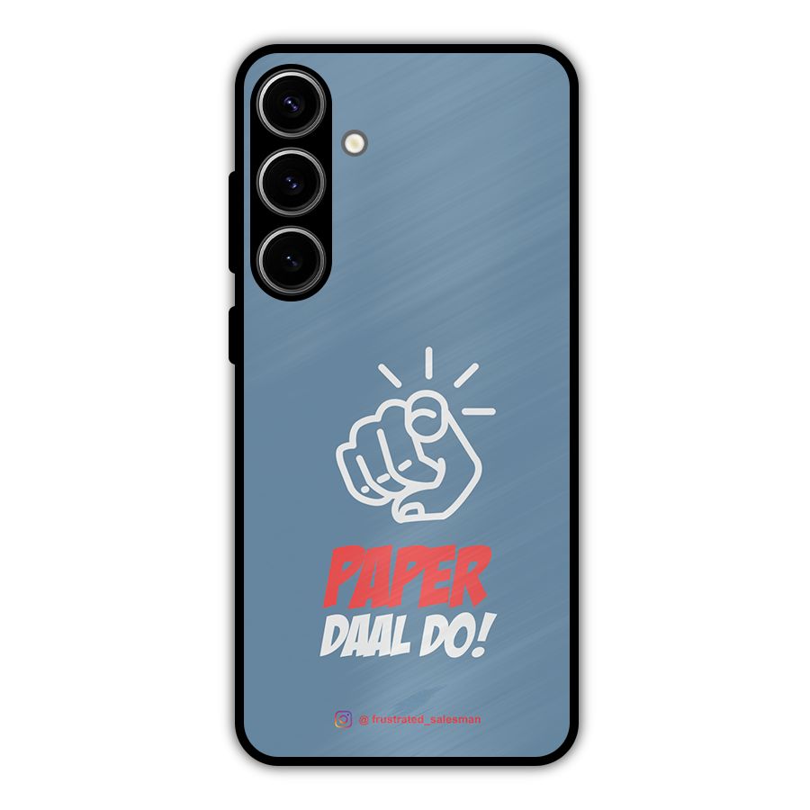 Paper Daal Do SteelBlue Metal Back Case for Galaxy S24 Plus