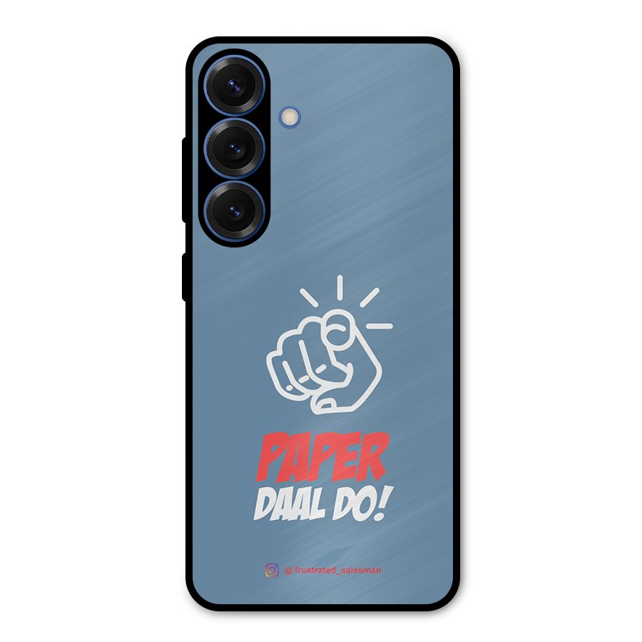 Paper Daal Do SteelBlue Metal Back Case for Galaxy S25