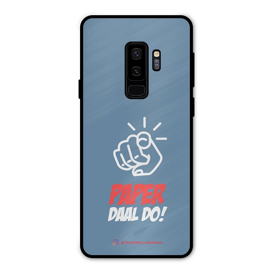 Paper Daal Do SteelBlue Metal Back Case for Galaxy S9 Plus
