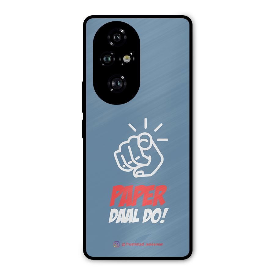 Paper Daal Do SteelBlue Metal Back Case for Honor 200 Pro