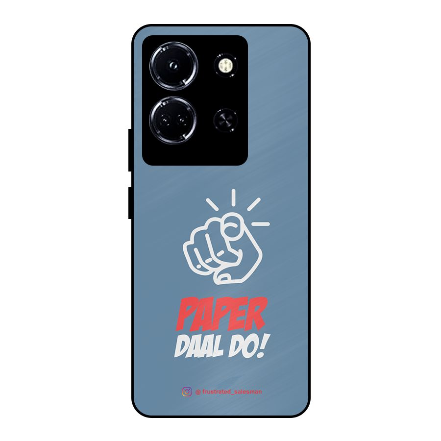Paper Daal Do SteelBlue Metal Back Case for Infinix Note 30 5G