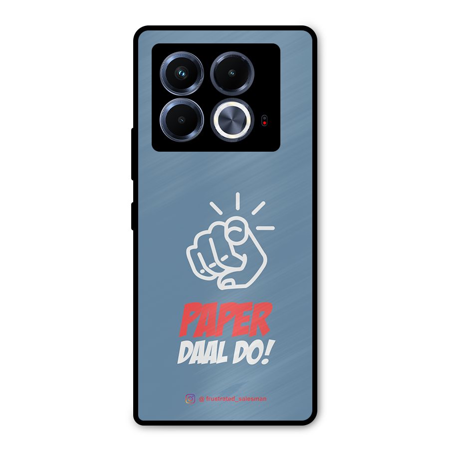 Paper Daal Do SteelBlue Metal Back Case for Infinix Note 40 5G