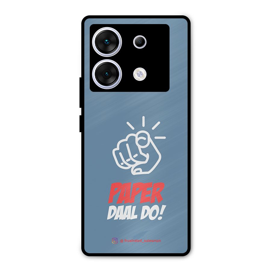 Paper Daal Do SteelBlue Metal Back Case for Infinix Zero 30 5G