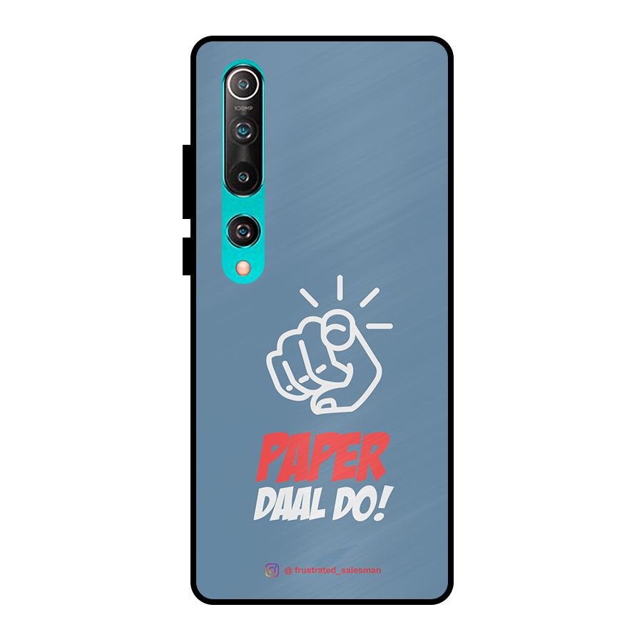 Paper Daal Do SteelBlue Metal Back Case for Mi 10