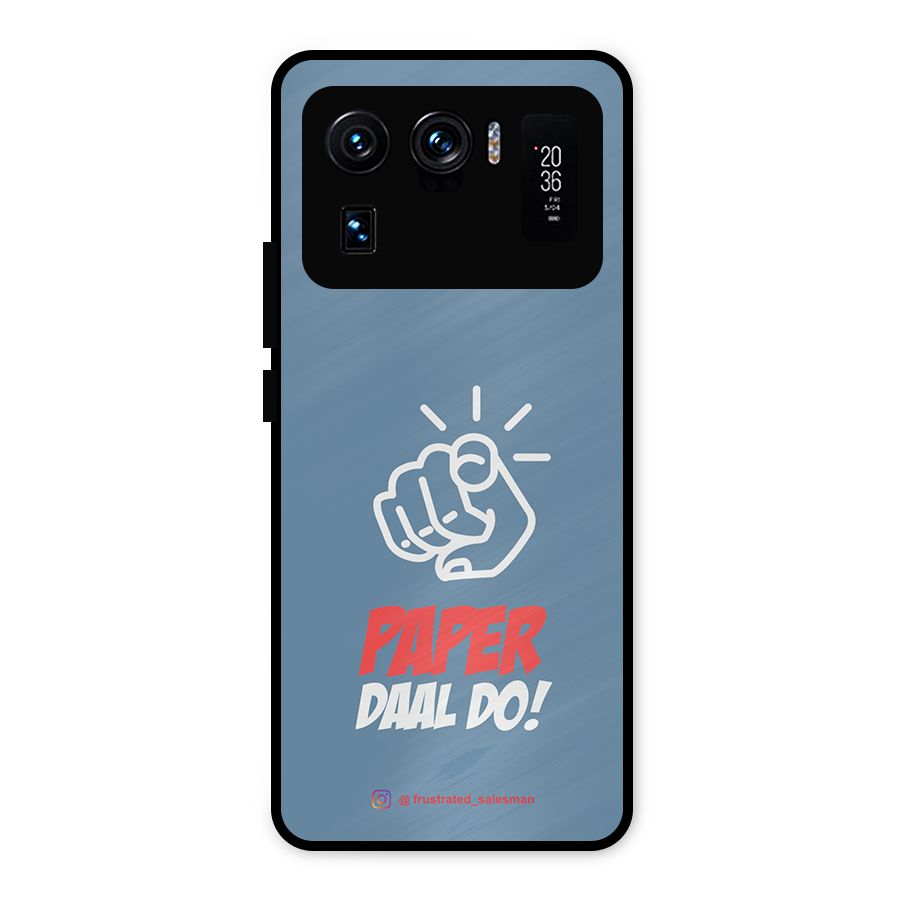 Paper Daal Do SteelBlue Metal Back Case for Mi 11 Ultra