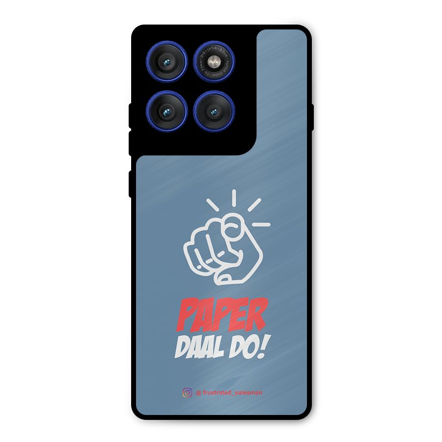 Paper Daal Do SteelBlue Metal Back Case for Motorola Edge 60 Pro