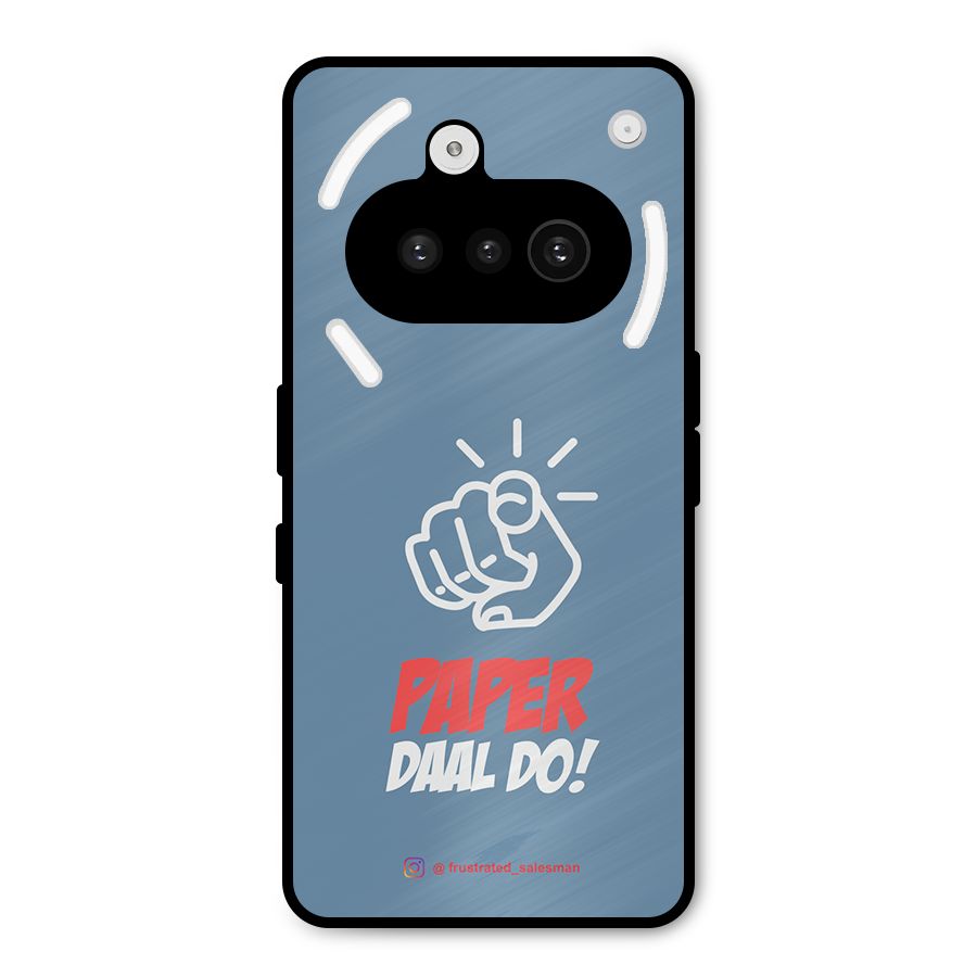 Paper Daal Do SteelBlue Metal Back Case for Nothing Phone 3a