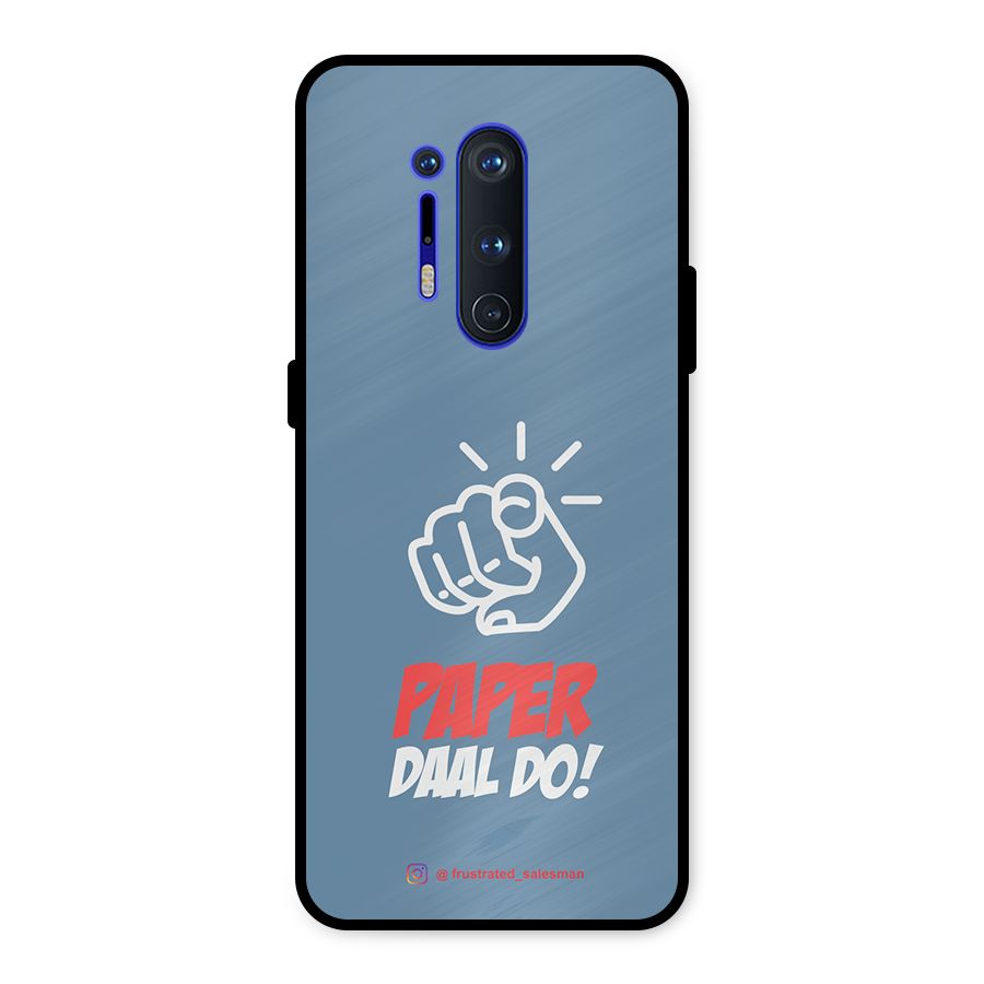 Paper Daal Do SteelBlue Metal Back Case for OnePlus 8 Pro