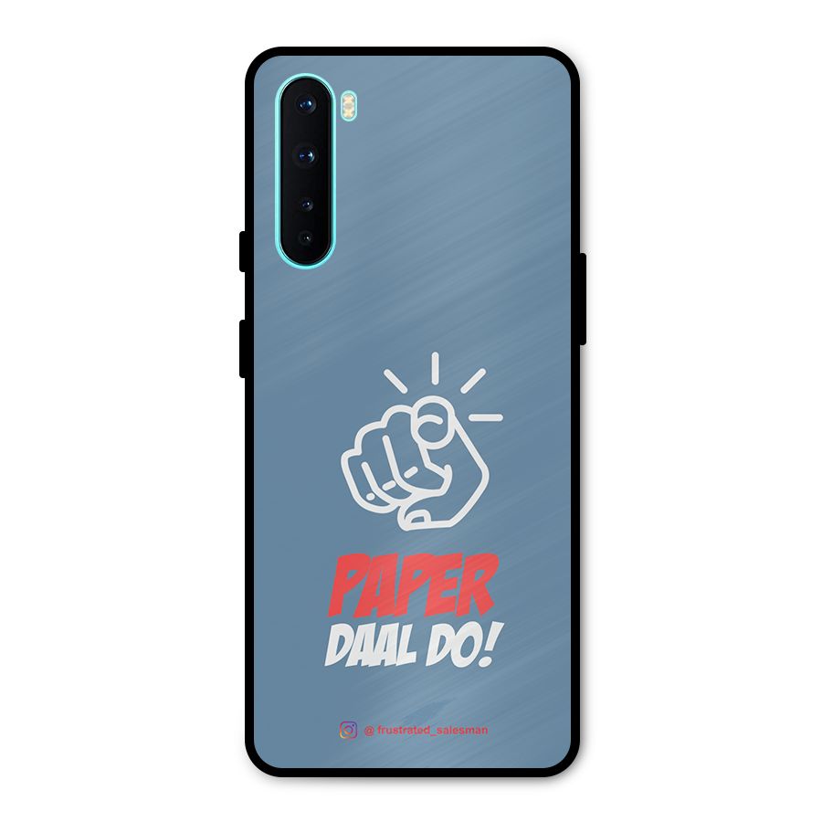Paper Daal Do SteelBlue Metal Back Case for OnePlus Nord