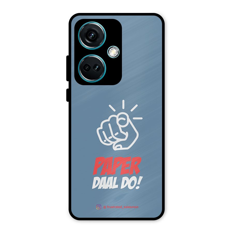 Paper Daal Do SteelBlue Metal Back Case for OnePlus Nord CE 3 5G
