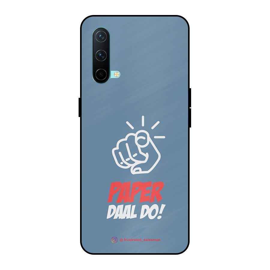 Paper Daal Do SteelBlue Metal Back Case for OnePlus Nord CE 5G