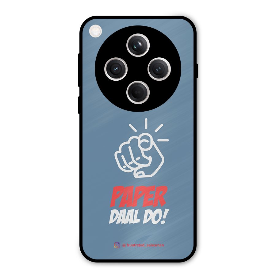 Paper Daal Do SteelBlue Metal Back Case for Oppo Find X8