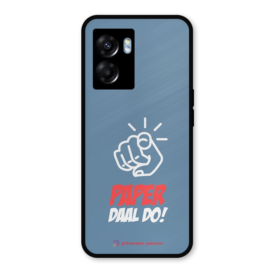 Paper Daal Do SteelBlue Metal Back Case for Oppo K10 (5G)