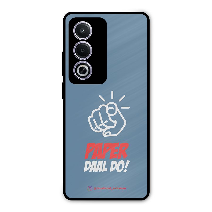 Paper Daal Do SteelBlue Metal Back Case for Oppo K12x