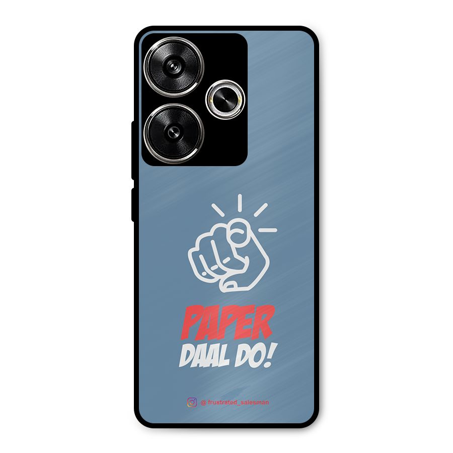 Paper Daal Do SteelBlue Metal Back Case for Poco F6
