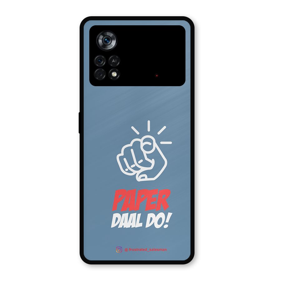 Paper Daal Do SteelBlue Metal Back Case for Poco X4 Pro 5G