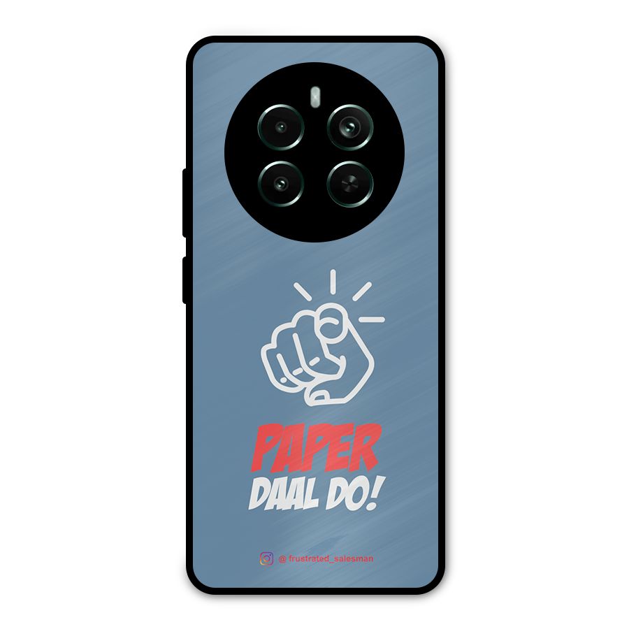 Paper Daal Do SteelBlue Metal Back Case for Realme 12 Pro Plus