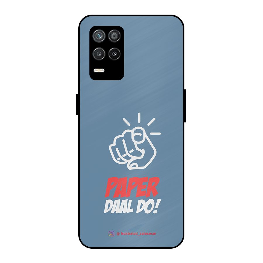 Paper Daal Do SteelBlue Metal Back Case for Realme 8 5G
