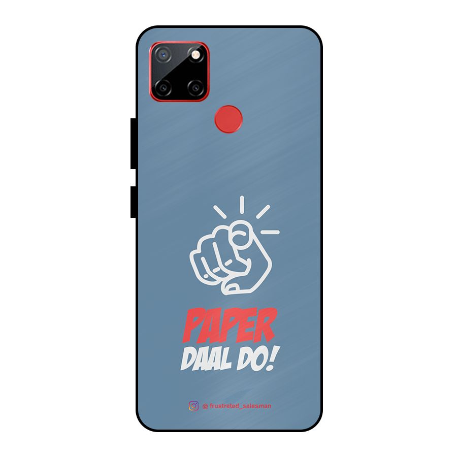 Paper Daal Do SteelBlue Metal Back Case for Realme C12