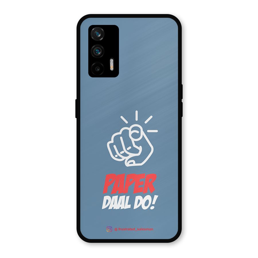 Paper Daal Do SteelBlue Metal Back Case for Realme GT 5G