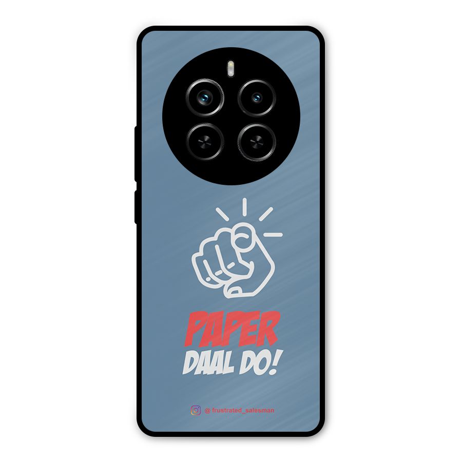 Paper Daal Do SteelBlue Metal Back Case for Realme P1 Pro