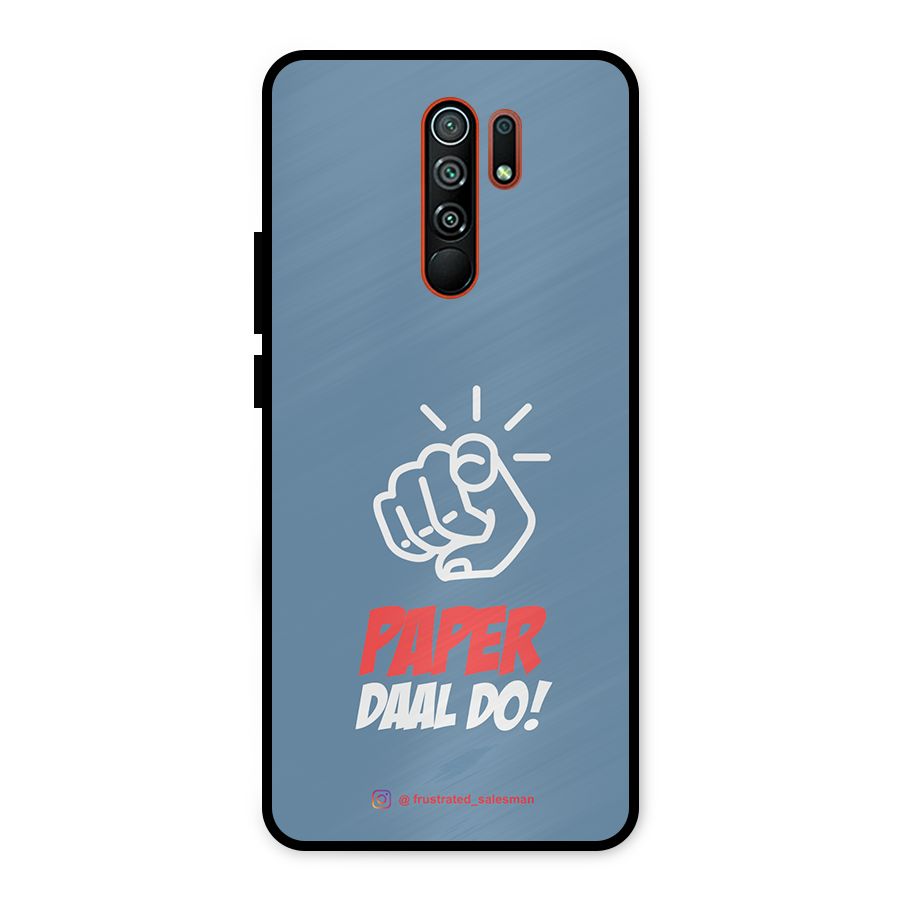 Paper Daal Do SteelBlue Metal Back Case for Redmi 9 Prime