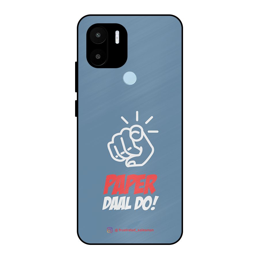 Paper Daal Do SteelBlue Metal Back Case for Redmi A1+
