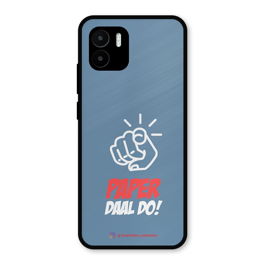 Paper Daal Do SteelBlue Metal Back Case for Redmi A1