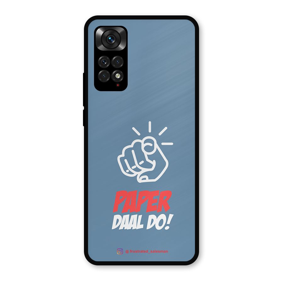 Paper Daal Do SteelBlue Metal Back Case for Redmi Note 11s