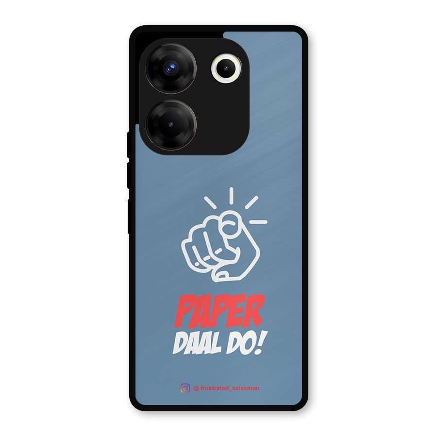 Paper Daal Do SteelBlue Metal Back Case for Tecno Camon 20